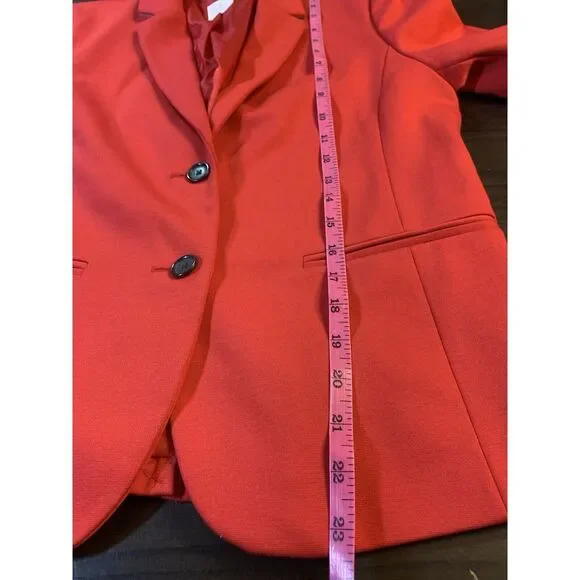 Gap Academy Blazer Womens 8 Red Gray Stripes Collegiate Academia Retro Preppy - Picture 11 of 16